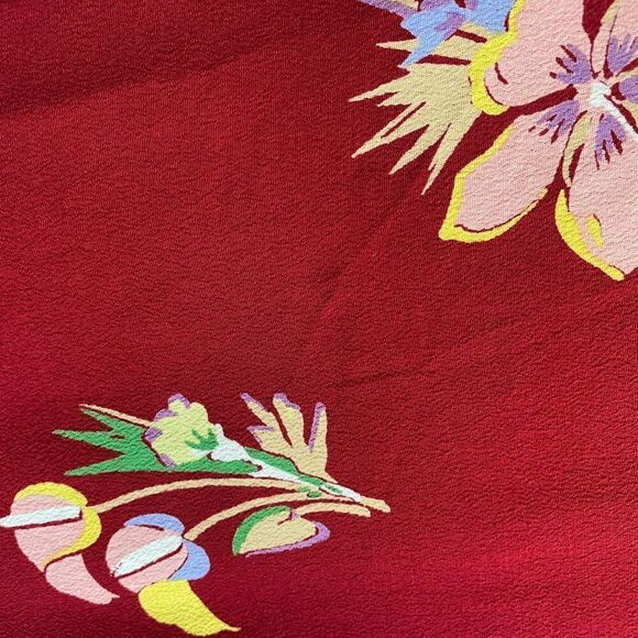 Madewell Novel Bird of Paradise Short Sleeved Dress Drape V-Neck Mini Round Hem - Picture 10 of 13